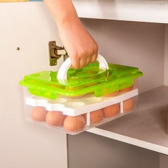 24 Grid Egg Box Food Container Organizer