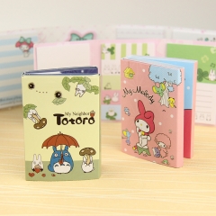 1PC Cute Totoro Melody 6 Folding Memo Pads Sticker Notes Bookmark Gift Stationery