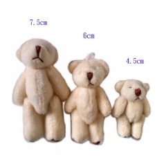 10PCS/lot Mini Joint Bear Plush toys Wedding gifts Kids Cartoon toys Christmas gifts Couple Gifts Wholesale Hot sales DDW04